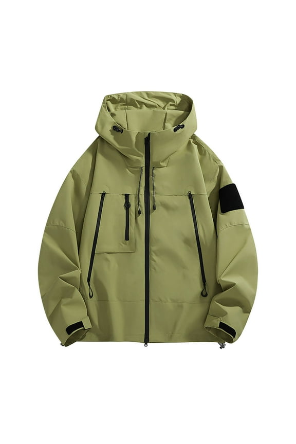Womens Rain Jacket with Hood Trench Coats Lined Windbreaker Active Outdoor Rain Jacket