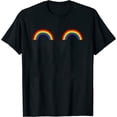 thumbnail image 1 of Womens Rainbow Arch Homosexuality Rainbow Flags Stripes Pride Arc T-Shirt Black X-Large, 1 of 5