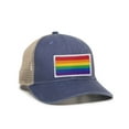 thumbnail image 1 of Womens Rainbow Gay & Lesbian Pride Flag Ponytail Mesh Back Cap, 1 of 1