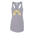 thumbnail image 1 of Womens Rainbow Maybe I'm Vaccinated None of Your Business Funny Racerback Tank Top-Heather Grey-medium, 1 of 4