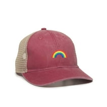 Womens Rainbow Ponytail Mesh Back Cap