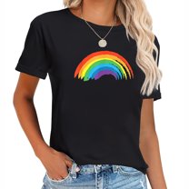 Womens Rainbow Pride Retro T-Shirt