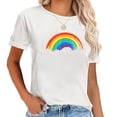 thumbnail image 1 of Womens Rainbow Pride Retro T-Shirt, 1 of 5