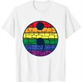 thumbnail image 1 of Womens Rainbow Semi Colon Gay Or Therapist T-Shirt White Large, 1 of 5