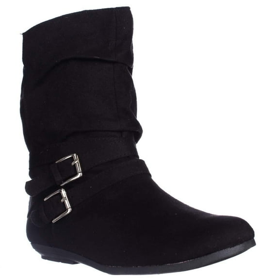 Womens Rampage Bram Flat Ankle Boots - Black