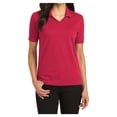 thumbnail image 1 of Womens Rapid Dry Cotton/Polyester Polo T-Shirt Red Large, 1 of 6