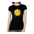 thumbnail image 1 of Womens Rasta Emoticon Short-Sleeve T-Shirt - Black - Small, 1 of 1