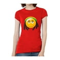 thumbnail image 1 of Womens Rasta Emoticon Short-Sleeve T-Shirt - Red - X-Large, 1 of 1