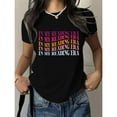 thumbnail image 1 of Womens Reading Era Tee Top Black S-5XL Short sleeves and round neckline for casual versatility Casual Comfortable, 1 of 5