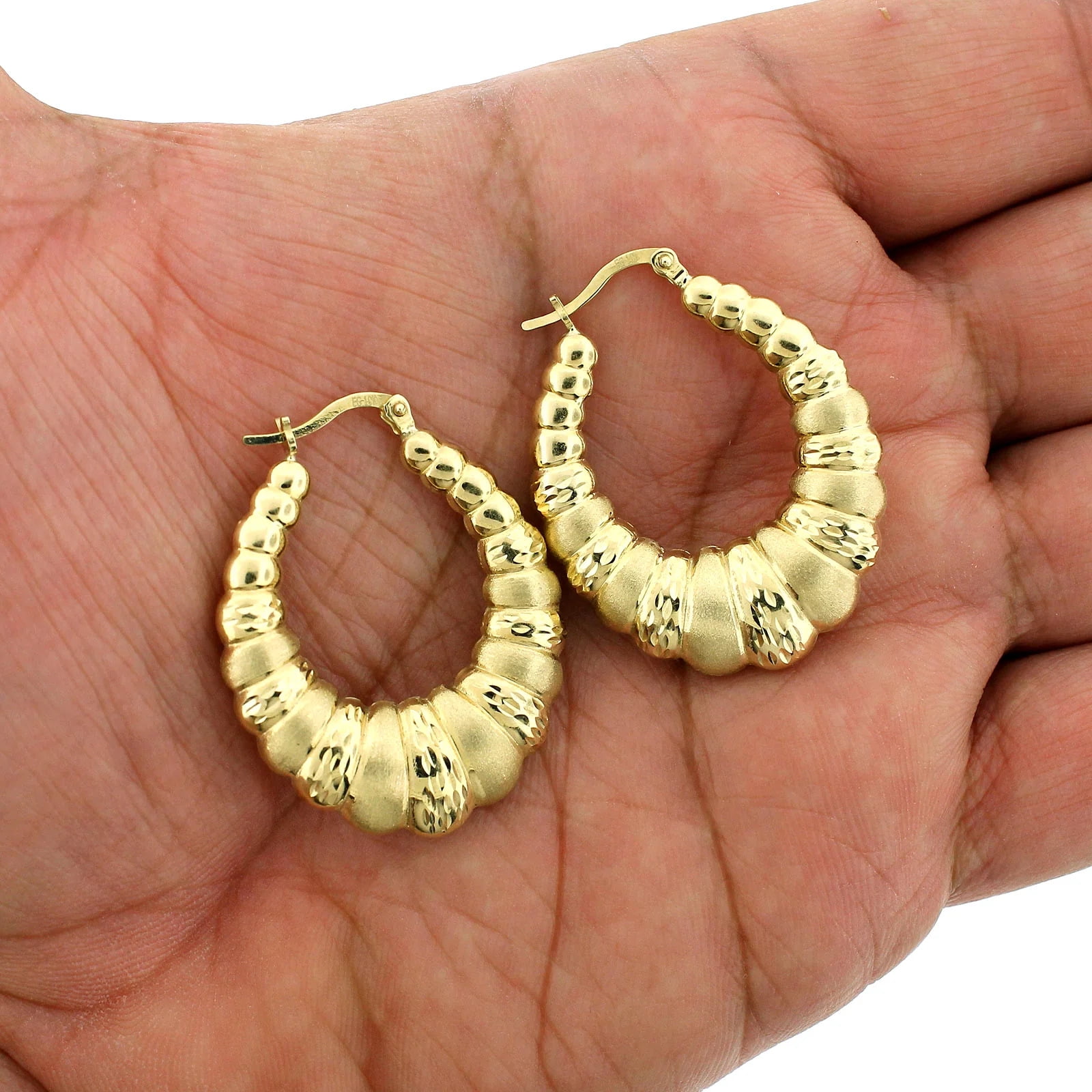 Real gold shrimp earrings deals