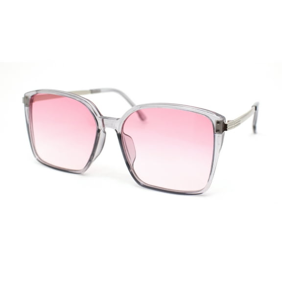 Womens Rectangular Chic Contemporary Designer Style Sunglasses Slate - Pink