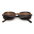 thumbnail image 1 of Womens Rectangular Snug Dad Fashion Thin Plastic Sunglasses Tortoise - Brown, 1 of 8
