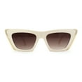 thumbnail image 1 of Womens Rectangular Thick Rim Gothic Cat Eye Plastic Sunglasses Ivory Brown, 1 of 4