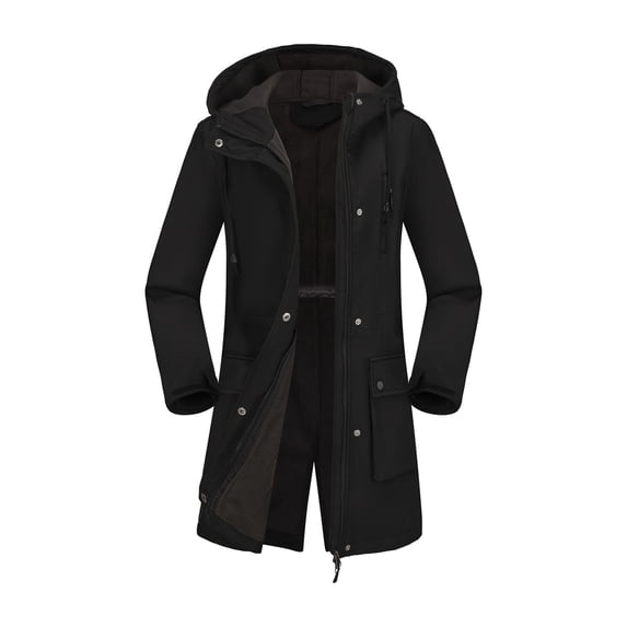Womens Recycled Winter Coat Mid-Length Winter Waterproof Parka Jacket Puffer Warm Windproof Coat with Pockets