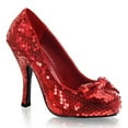 thumbnail image 1 of Womens Red Dorothy Sequin Bow 4.5" Pump Shoes size 7, 1 of 2