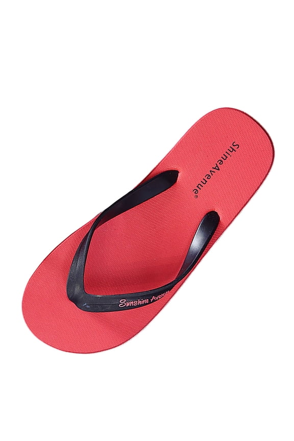Womens Red Flip Flops | Rubber Sandals Non-Slip Comfort for Beach, Pool, Shower & Casual Wear | Sizes 7-13,Size 38