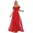 thumbnail image 1 of Womens Red Prom Evening Formal Long Off The Shoulder A-Line Plus Size Dress, 1 of 5