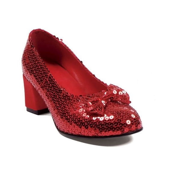 203-Judy Closed Toe Red Sequin Pump