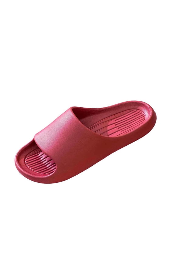 Womens Red Slide Sandals Lightweight EVA Comfort Cushion Arch Support Waterproof Quick Dry Summer Beach Pool Slippers Outdoor Indoor,Size 4.5-6