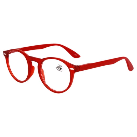 Womens Red Vintage Round Reading Glasses Stylish Mens Classic Spring Hinge Readers +2.00