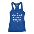 thumbnail image 1 of Womens Red White and Boujee Funny Shirts Workout Sleeveless Ladies Fitness Tank Top, 1 of 5
