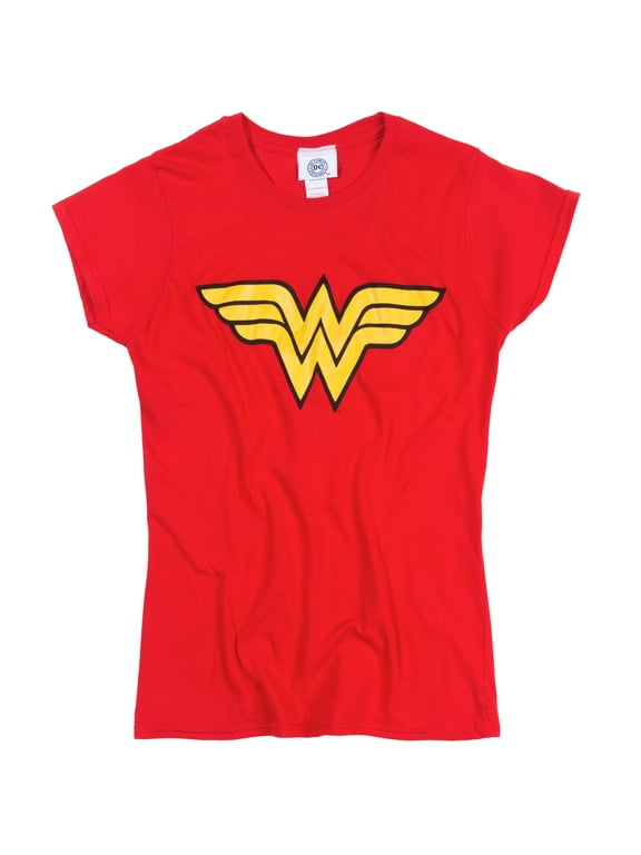 Womens Red Wonder Woman Logo T Shirt