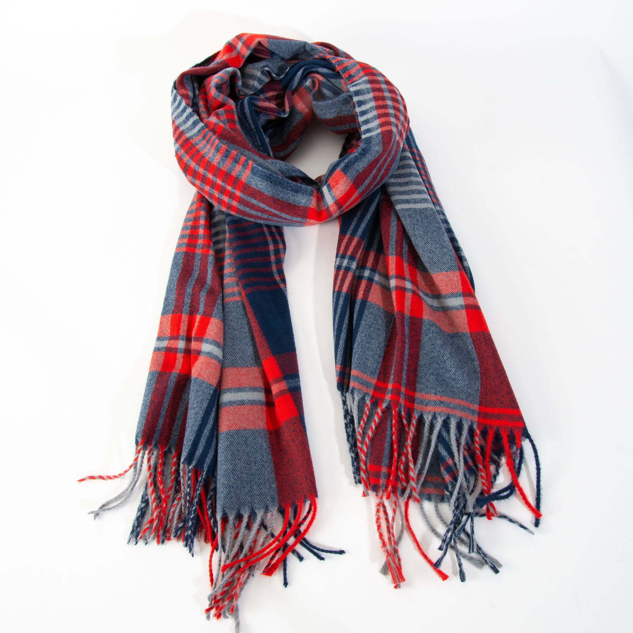 Red and best sale blue plaid scarf