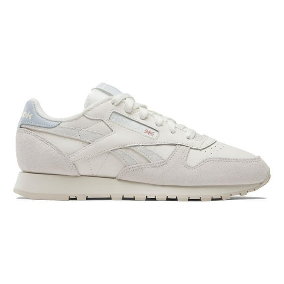 Womens Reebok CLASSIC LEATHER Shoe Size: 6.5 Chalk - Vintage Chalk - Feel Good Blue Fashion Sneakers