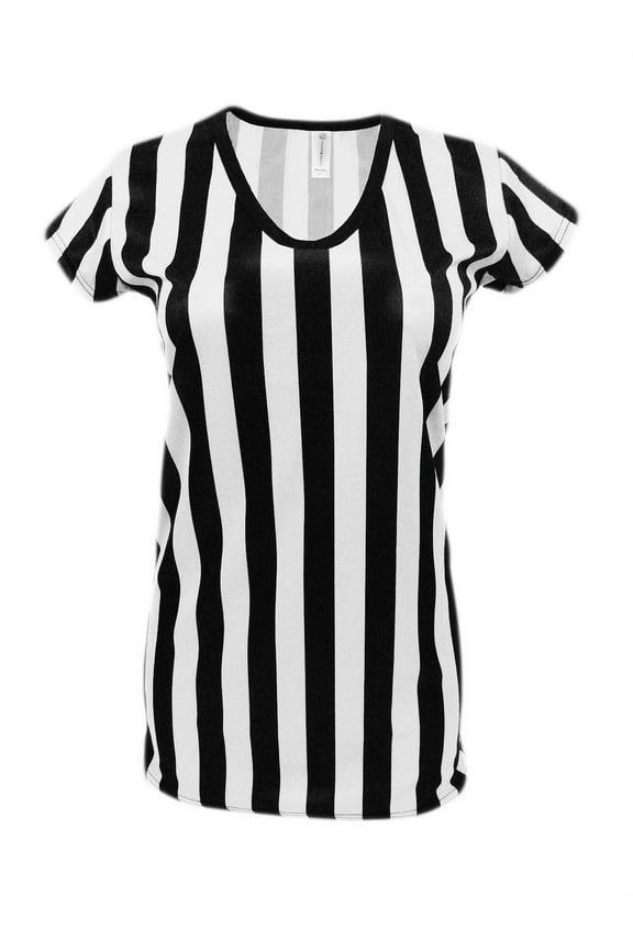 Womens Referee Shirt Comfortable V-Neck Ref Shirt for Waitresses, Refs, Costumes