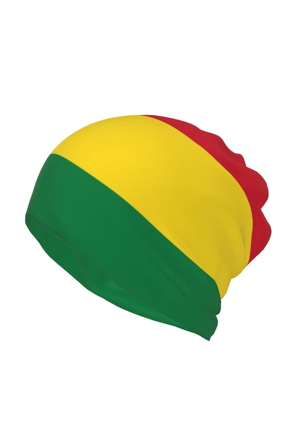 Womens Reggae Flag Slouchy Beanie Cap Headwear Hat Turban