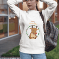 thumbnail image 1 of Womens Reindeer Crewneck Sweatshirt, 1 of 4