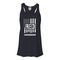 thumbnail image 1 of Womens Remember Everyone Deployed RED Friday Flowy Racerback Tank Top T-Shirt, 1 of 1