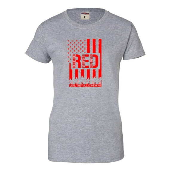 Womens Remember Everyone Deployed RED Friday T-Shirt