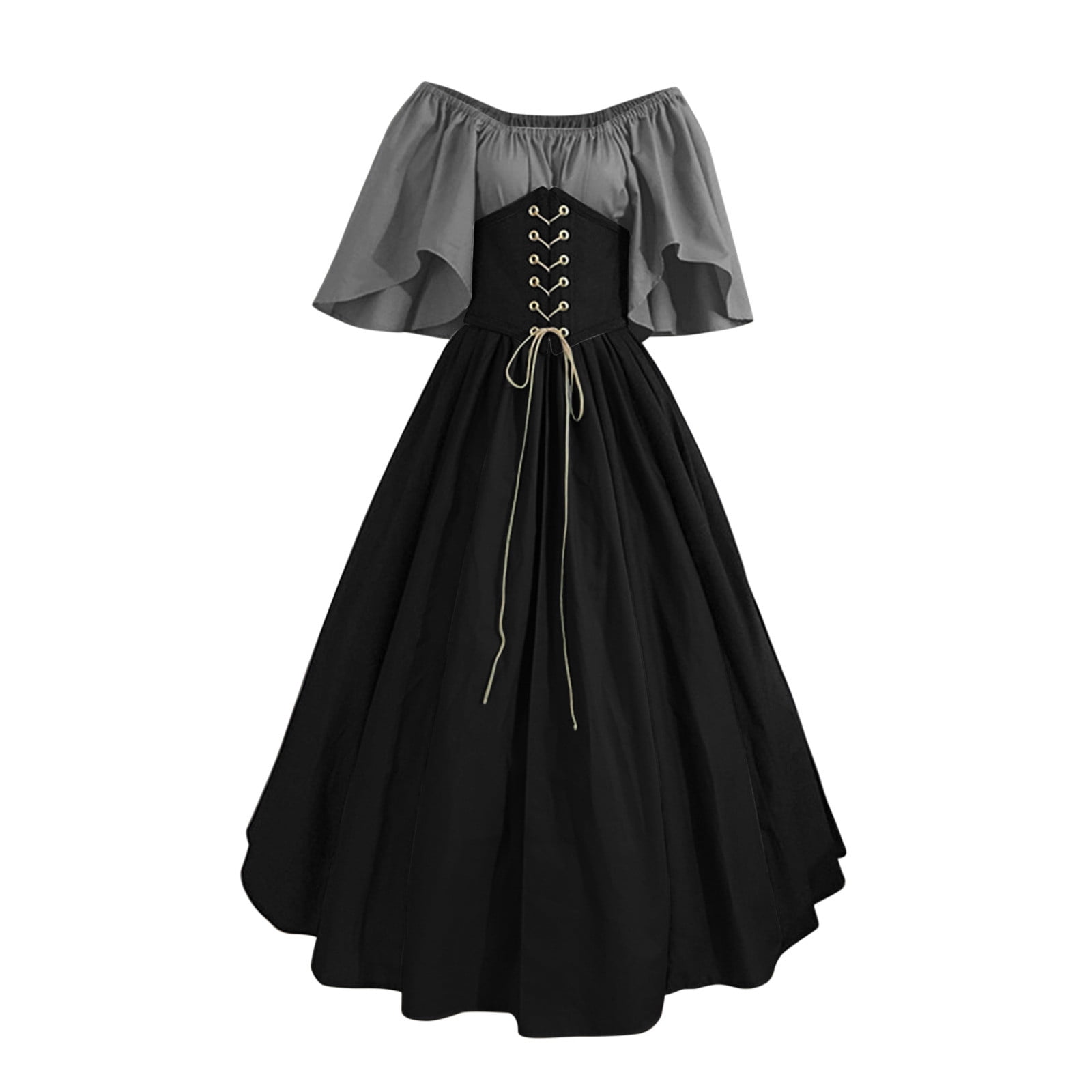 empire waist black dress Long Sleeve Maxi 1950s cocktail dress Size:10.5W GANNI Black V-Neck Organic
