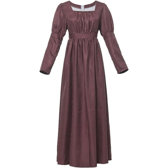 Womens Renaissance Medieval Peasant Dress Empire Waist Regency Era Ball Gown