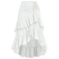 thumbnail image 1 of Womens Renaissance Pirate Skirt Gothic Steampunk Victorian Skirts White L, 1 of 4