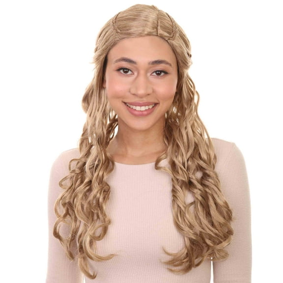 Womens Renaissance Wig | Long Blond Braided Wig | Premium Breathable Capless Cap