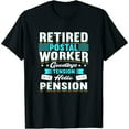 thumbnail image 1 of Womens Retired Postal Worker Mailman Retirement T-Shirt Black Small, 1 of 5