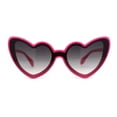thumbnail image 1 of Womens Retro Cat Eye Plastic Inset Lens Iconic Sunglasses Fuchsia - Smoke, 1 of 4
