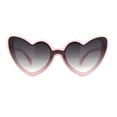 thumbnail image 1 of Womens Retro Cat Eye Plastic Inset Lens Iconic Sunglasses Pink - Smoke, 1 of 4