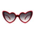 thumbnail image 1 of Womens Retro Cat Eye Plastic Inset Lens Iconic Sunglasses Red - Smoke, 1 of 4