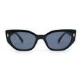 thumbnail image 1 of Womens Retro Classy Chic Mod Squared Cat Eye Plastic Sunglasses All Black, 1 of 4