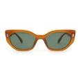 thumbnail image 1 of Womens Retro Classy Chic Mod Squared Cat Eye Plastic Sunglasses Brown - Green, 1 of 4