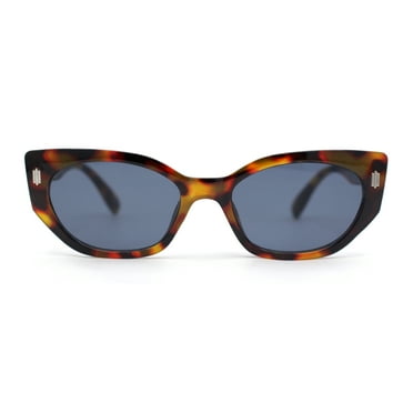 Womens Retro Classy Chic Mod Squared Cat Eye Plastic Sunglasses Tortoise - Black