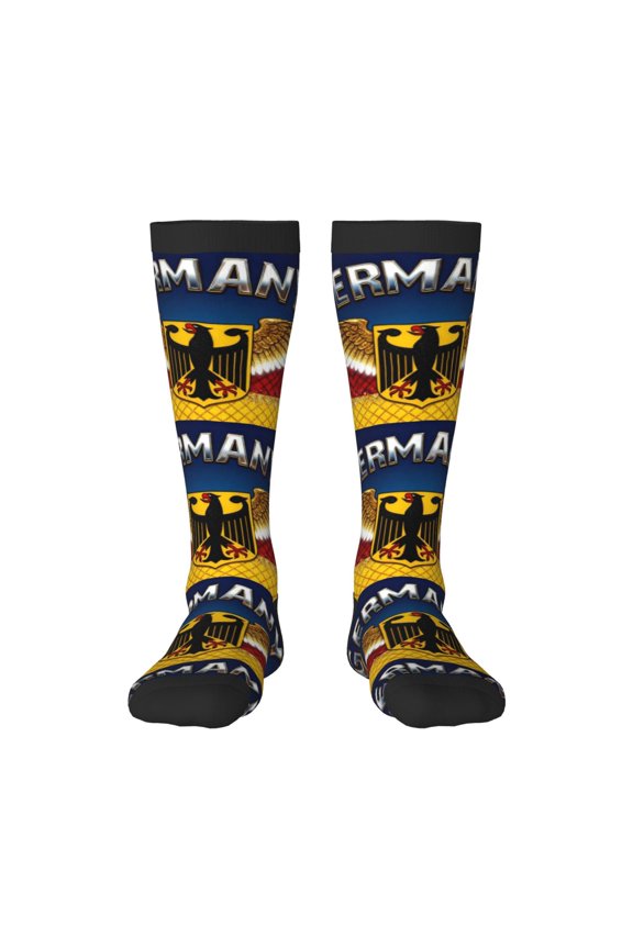 Womens Retro German Flag With German Knee High Socks Comfy Thermal Boot Long Socks