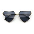 thumbnail image 1 of Womens Retro Hippie Hipster Metal Rim Butterfly Shape Sunglasses Gold - Black, 1 of 1