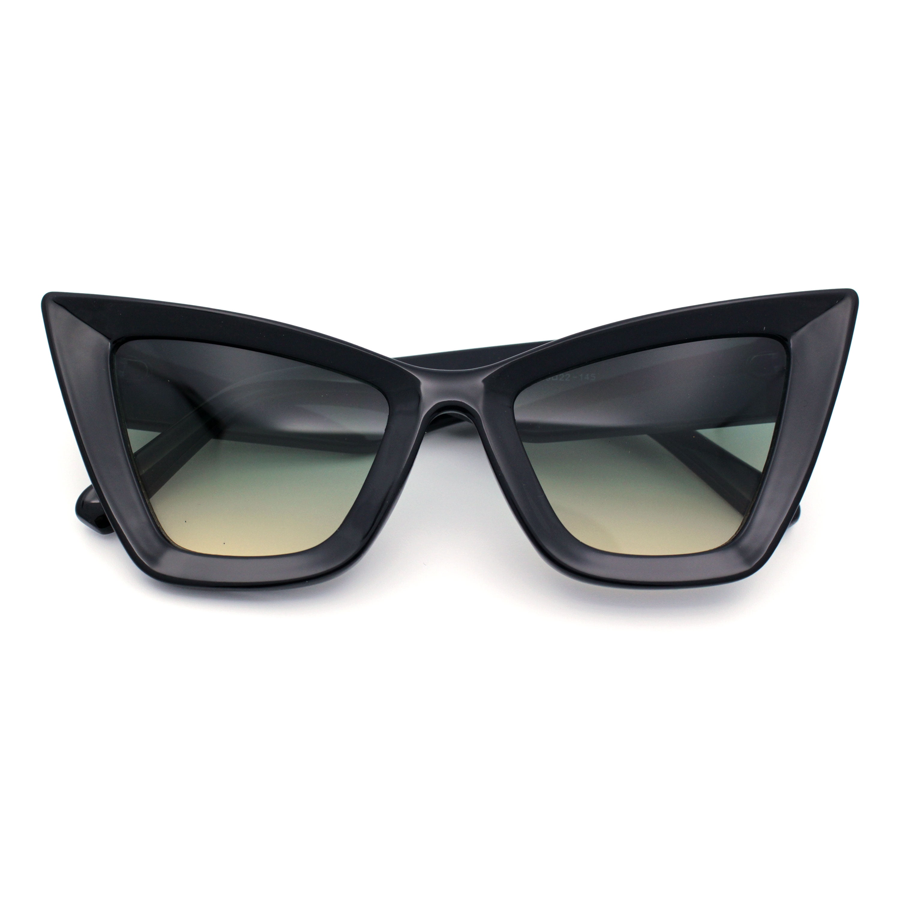 Womens Retro Large Gothic Cat Eye Thick Plastic Retro 80s 