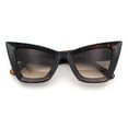 thumbnail image 1 of Womens Retro Large Gothic Cat Eye Thick Plastic Retro 80s Squared Sunglasses Tortoise - Brown, 1 of 8