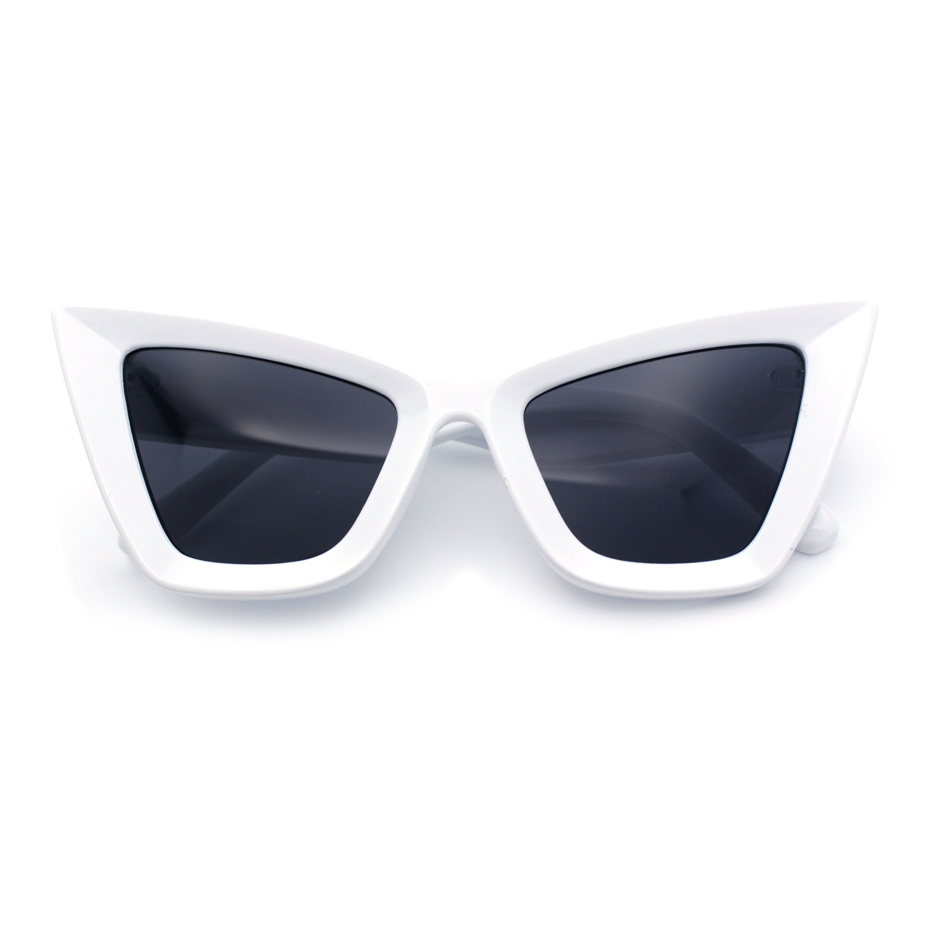 Womens Retro Large Gothic Cat Eye Thick Plastic Retro 80s 