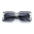 thumbnail image 1 of Womens Retro Mod Rectangle Thick Plastic Luxury Minimalist Plastic Sunglasses Slate - Smoke, 1 of 8
